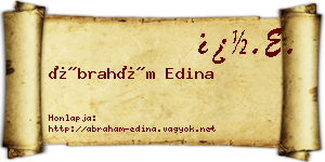 Ábrahám Edina névjegykártya